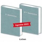 Agendas semestriels haut de Lichen panachés 2023