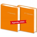 Lot de 2 Agendas Semestriels 2023 Orange Réservation