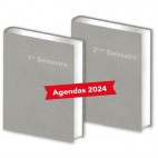 Lot de 2 Agendas Semestriels 2024 Bleu Réservation