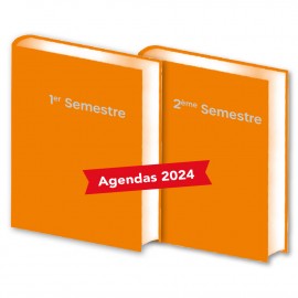Lot de 2 Agendas Semestriels 2024 Orange Réservation