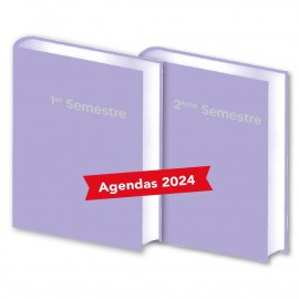 Lot de 2 Agendas Semestriels 2024 Parme Réservation