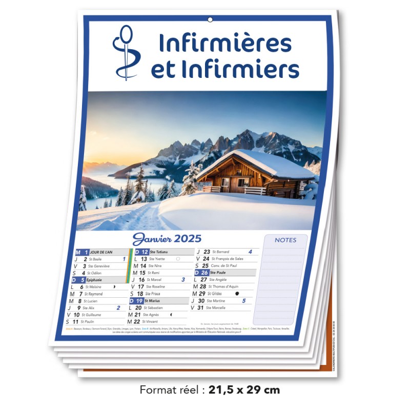 Calendrier 12 Pages Infirmière