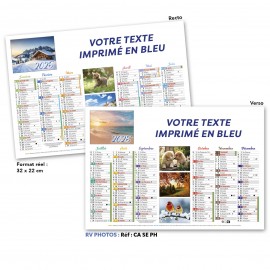 Calendrier Semestriel Infirmière 2024 avec photos personnalisé