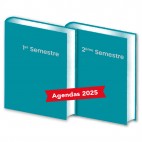 Lot de 2 Agendas Semestriels 2024 Bleu Réservation