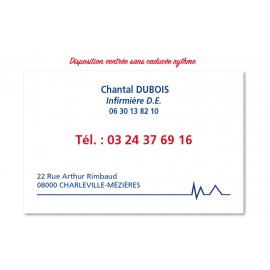 Carte de visite symétrique sans caducée rythme